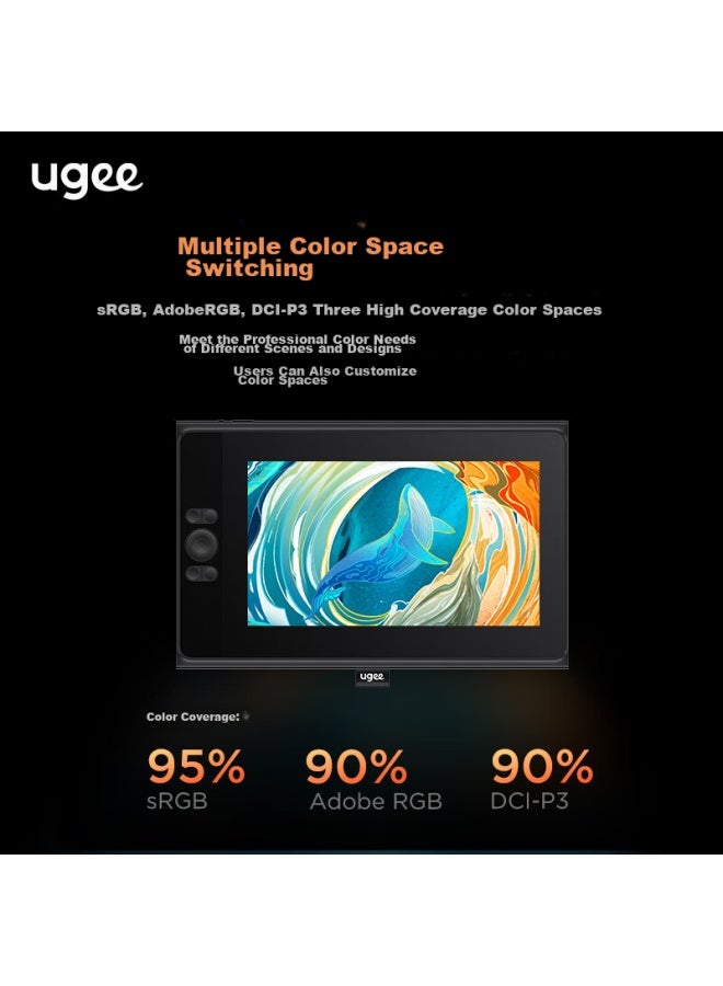 Ugee Ugee 16k Pressure-sensitive Digital Display, Drawing Tablet, Computer Graphics Screen, Drawing And Writing Screen, Drawing Pad, Lcd Writing Display, Ue12 Standard Configuration  - Image 4
