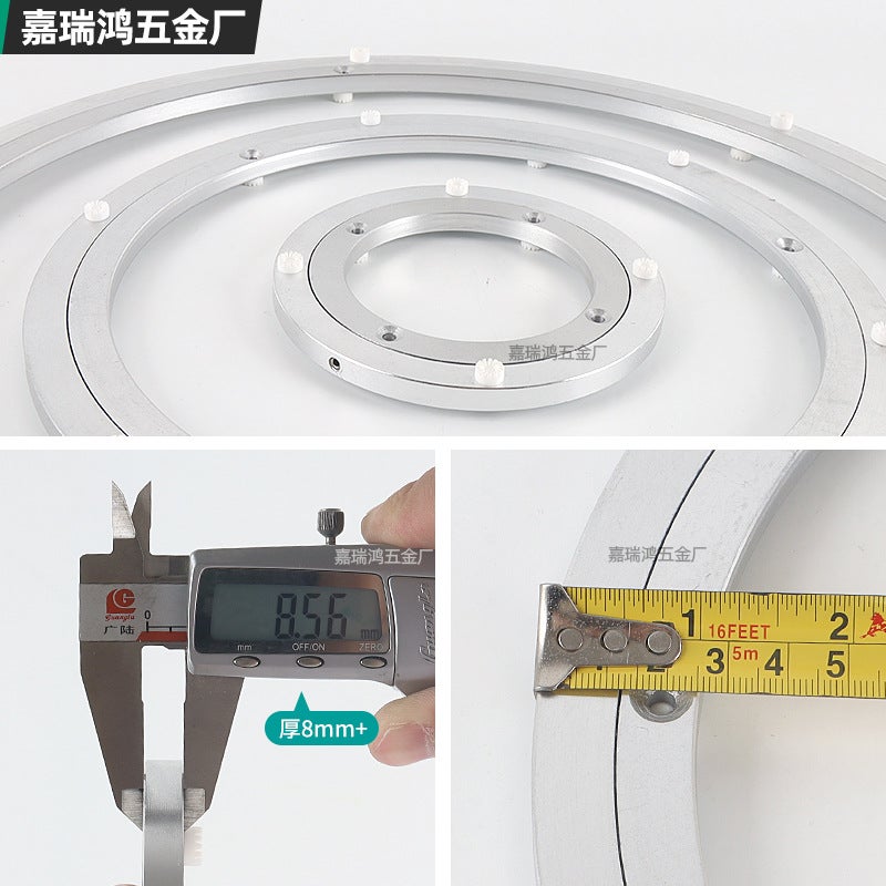 Supply Of Silver Aluminum Alloy Turntable Furniture Turntable Table Aluminum Alloy Turntable Hardware Turntable - Image 5