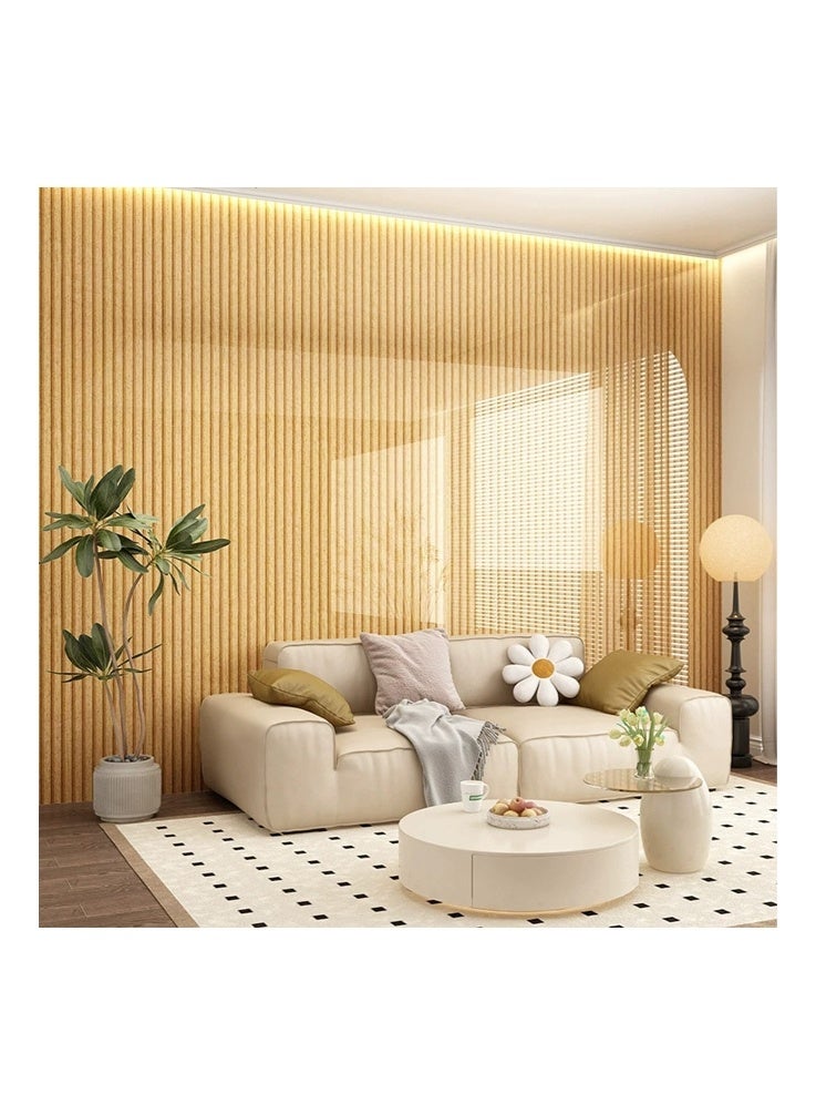 10 Pcs 3D Wood Grain Slat Wall Panels 30x60cm Self-Adhesive Waterproof Wall Stickers for Living Room Background Wall Decor  Home