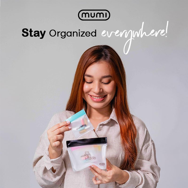 MUMI Pill Pouch Set, Travel Pill Organizer 7 Mini Zipper Pouches, Small Pill Bags, Reusable Pouches for Medicine Travel, Pocket Pill Organizer, Purse Accessories, Vitamin Organizer - Image 3
