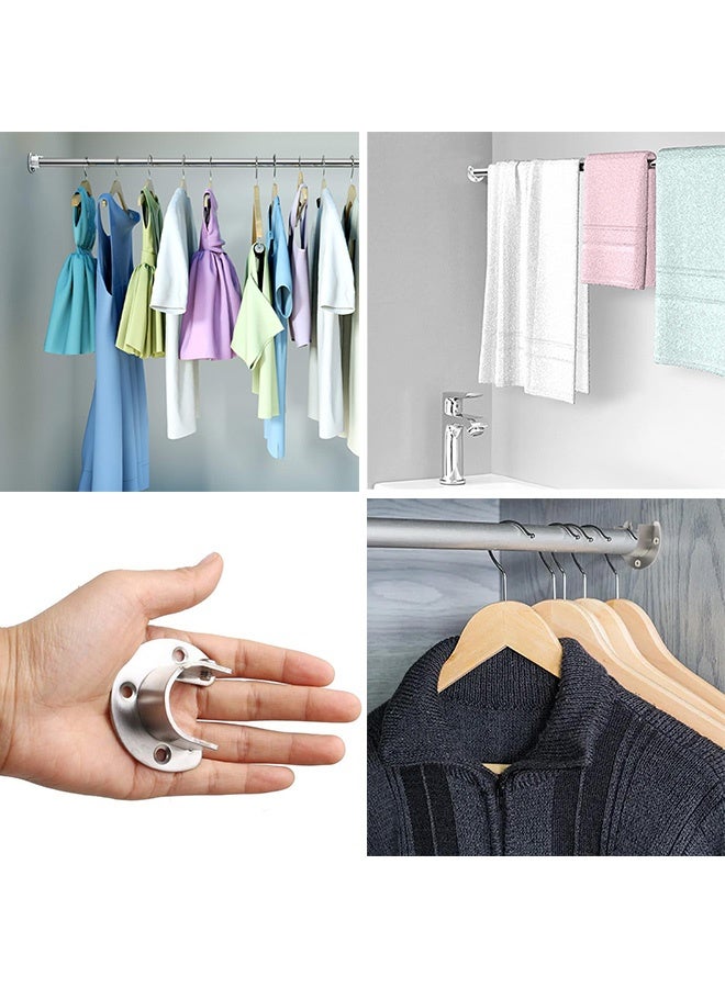 GNAFOTU Heavy Duty Closet Rod Brackets Closet Shower Rod Bracket Closet Rod Holders Closet Pole Sockets Closet Rod Supports for Rod, 4 Pcs, 32mm - Image 5