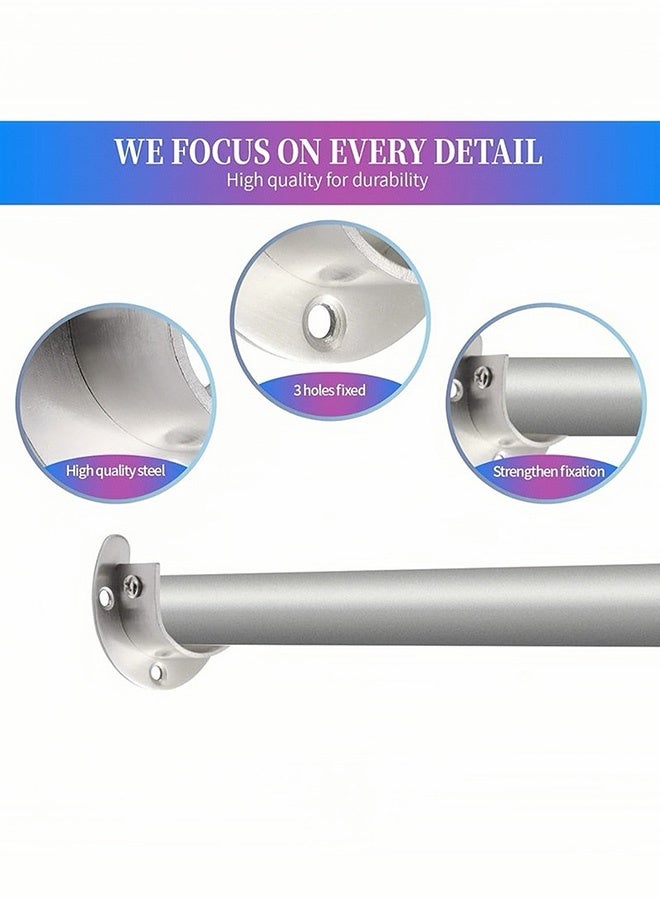 GNAFOTU Heavy Duty Closet Rod Brackets Closet Shower Rod Bracket Closet Rod Holders Closet Pole Sockets Closet Rod Supports for Rod, 4 Pcs, 32mm - Image 4