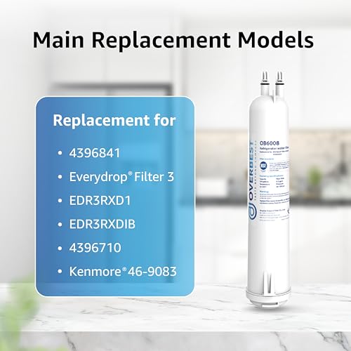 Overbest EDR3RXD1 Replacement for 4396841,Everydrop® Filter 3, 4396710, Kenmore® 46-9083, 46-9030, Refrigerator Water Filter, 3 Filters - Image 3