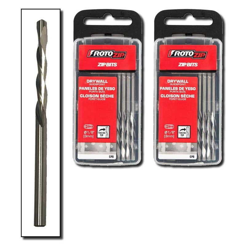 Rotozip رؤوس قواطع الجدران Roto-Zip 1/8" مع نقطة توجيه لأدوات القطع (عبوة 16) - Image 1