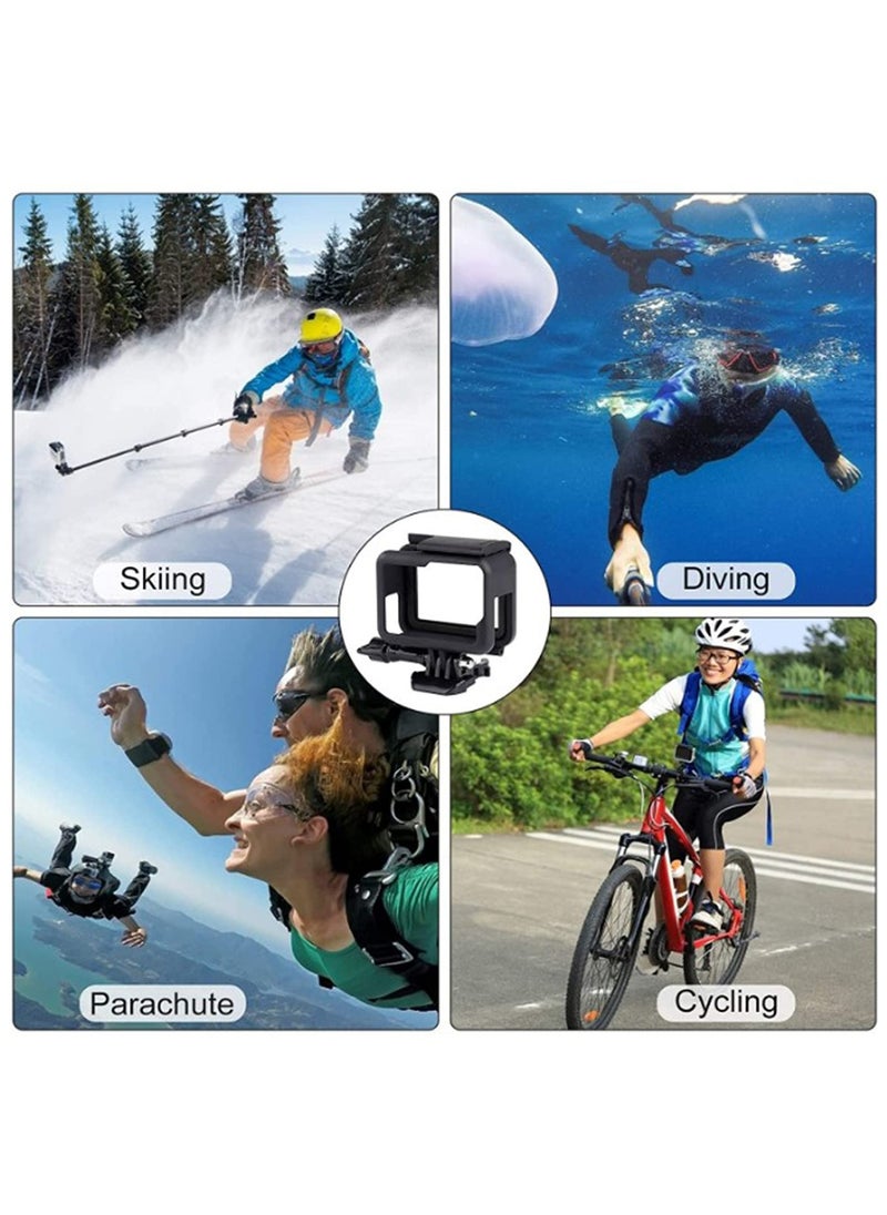 SYOSI - Frame Mount Housing Case, Compatible with GoPro Hero 7/6/5 Black Action Camera Top Open Protective Housing Case with Quick Release Bracket(2 Pcs) - Image 1