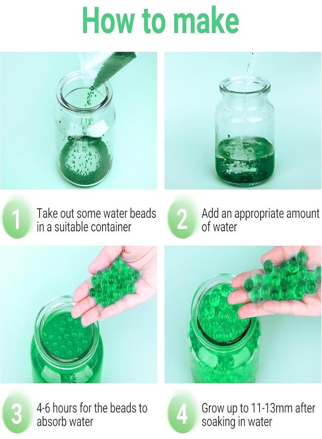 COOLCOLD Gel Blaster Refill Ammo - 50,000 Rounds of 7-8mm Non-Toxic Water Beads for Gel Guns - Safe for Adults 15+ - Transparent Gel Bullets - Also Ideal as Home Decor Vase - Pack of 5, Any 3 Colors - Image 2