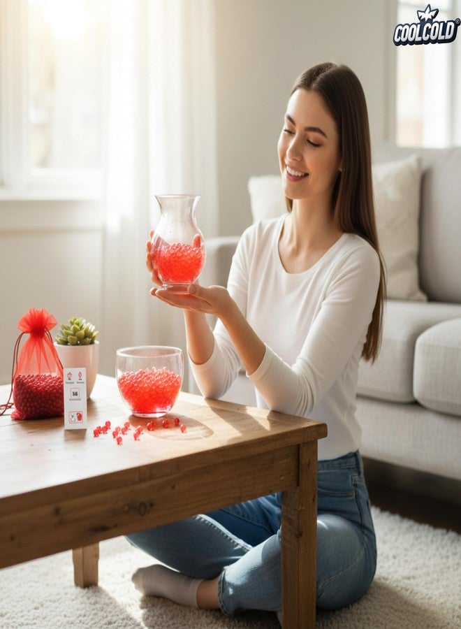 COOLCOLD Gel Blaster Refill Ammo - 50,000 Rounds of 7-8mm Non-Toxic Water Beads for Gel Guns - Safe for Adults 15+ - Transparent Gel Bullets - Also Ideal as Home Decor Vase - Pack of 5, Any 3 Colors - Image 4