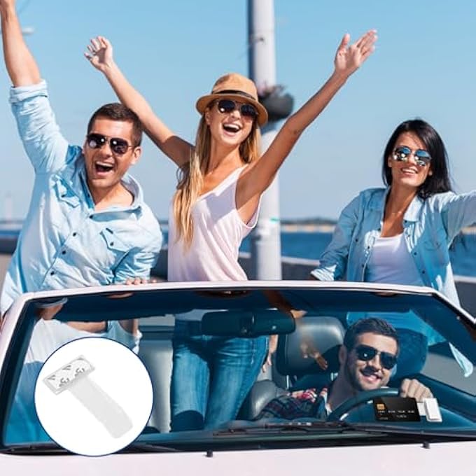 rayihni 8 Pcs Windshield Ticket Holder, Transparent Car Parking Ticket Holder Clip, Car Permit Holder Windscreen with Adhesive Pads for Car Windscreen Window - Image 3