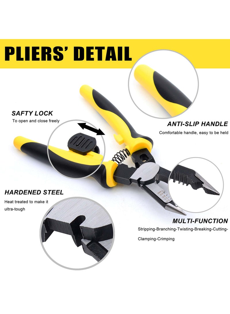 KASTWAVE Wire Stripper Plie 7-in-1 Multi-function Wire Stripping and Cutting Tool for Electric Cable Stripping, Cutting, and Crimping - Image 5