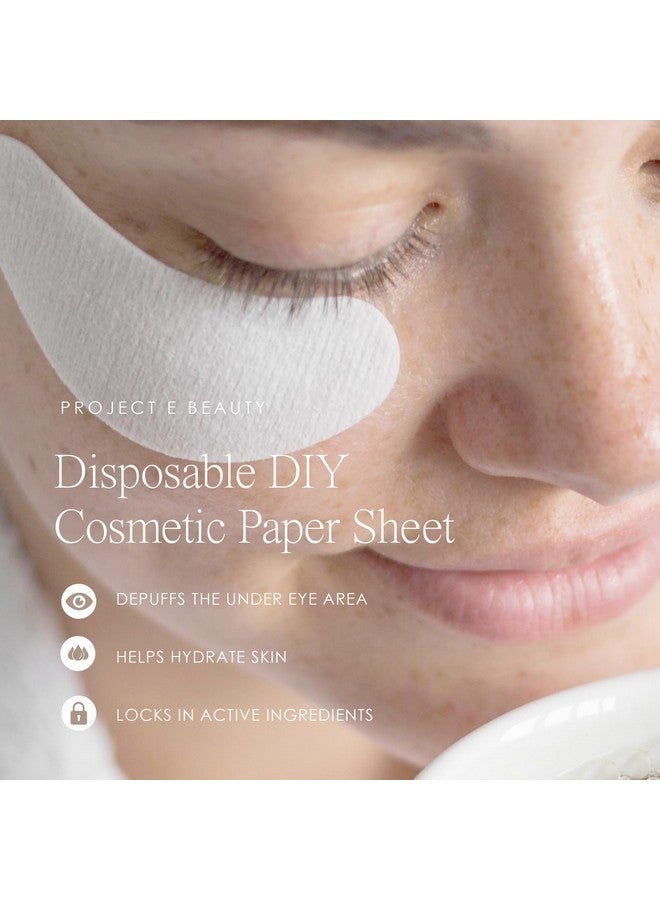 Project E Beauty Project E Beauty 500pcs Disposable DIY Non-Woven Eye Mask Paper DIY Cotton Eye Care Mask | for Skincare & Spa Salon Use | Cosmetic Facial Paper for Toner, Serum, or Lotion (500, Eye Zone) - Image 2