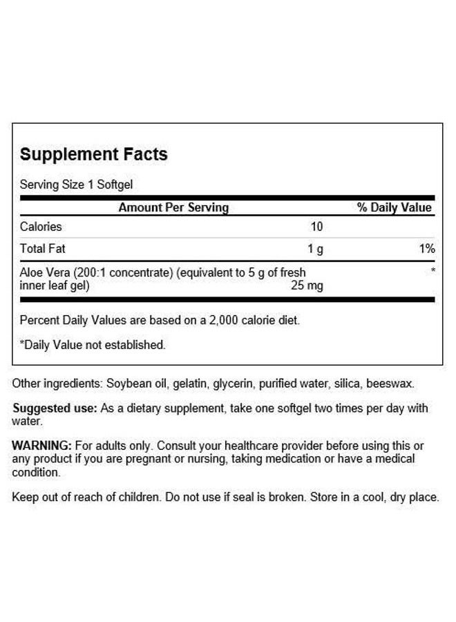 SWANSON Super Herbs Aloe Vera 25Mg 100 Softgels - Image 2