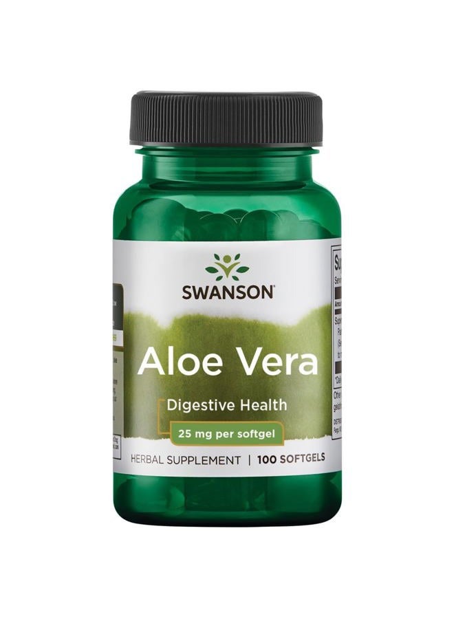 SWANSON Super Herbs Aloe Vera 25Mg 100 Softgels - Image 1