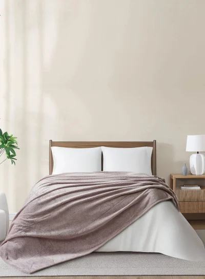 Donetella Fleece Blanket, King Size 210x240 cm, 300 GSM, Waffle Texture - Lightweight Ultra Soft & Warm Solid Throw Blanket, Cozy for Sofa, Bed & Couch