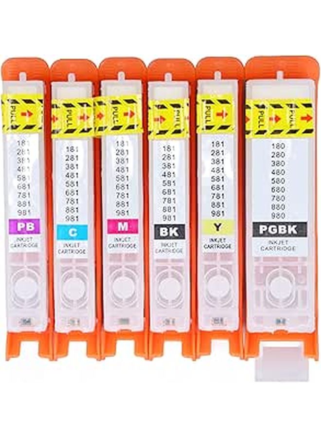 6 Color High Capacity Ink Cartridge Replacement For TS705 TR7550 TR8550 Printers - Image 1