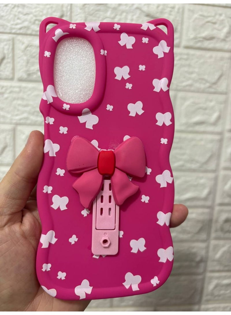 جراب خلفي مع فيونكة متوافق مع هاتف سامسونج A13 / A04S - Image 1