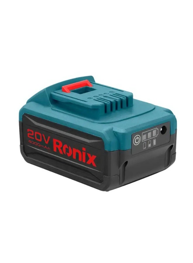 Ronix 20V 4Ah Battery 8991 Brushless, LED Indicator 60min Charge, German Technology #Ronix 8991 - Image 3