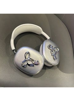 جراب حماية شفاف من مادة TPU الناعم لسماعات الرأس اللاسلكية AirPods Max بتصميم فيونكة مطلية بالكهرباء، وغطاء حماية للأذن - المواصفات: AirPods Max
