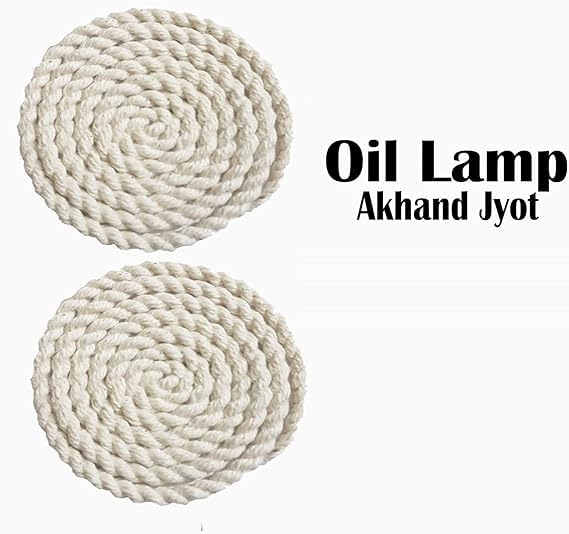 Om Phool Batti Twisted Akhand Jyot Batti for Diya Long Lasting Pure Cotton Wicks for Daily Pooja,Meditation and Spiritualism Special Lambi Diya Rui Batti (Pack of 3 Box - 4 Pcs. in Each Box) (White) - Image 2