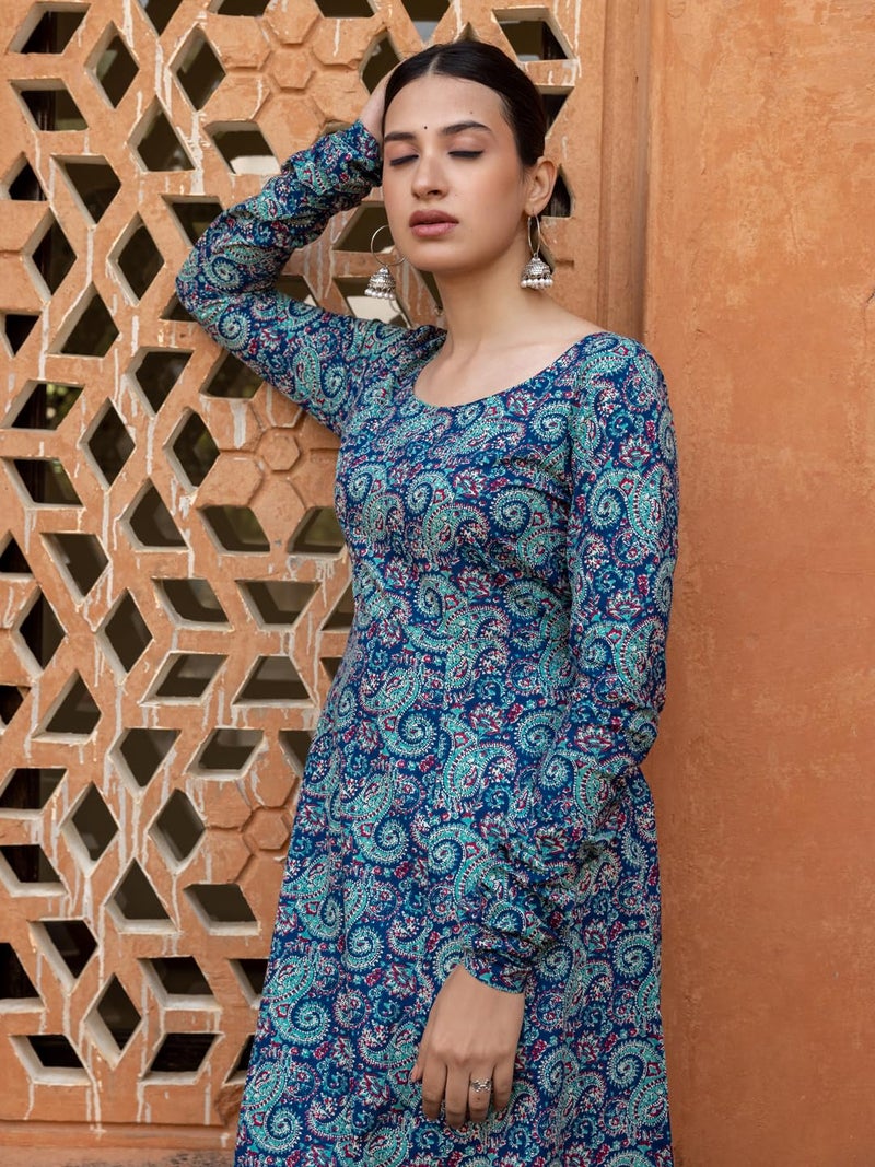 FIORRA Women Cotton Regular Anarkali Kurta - Image 5