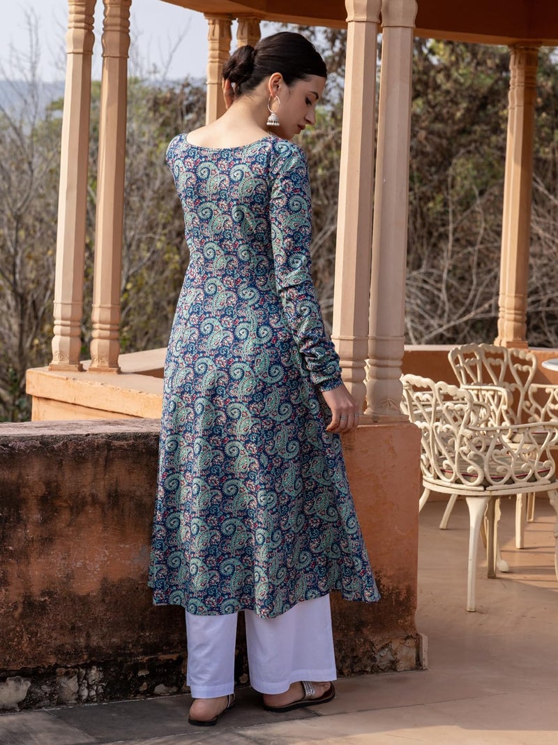 FIORRA Women Cotton Regular Anarkali Kurta - Image 2