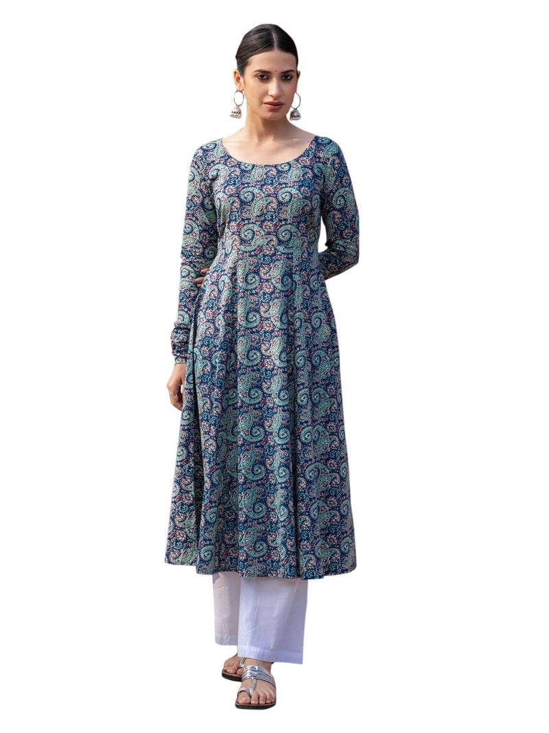 FIORRA Women Cotton Regular Anarkali Kurta - Image 1