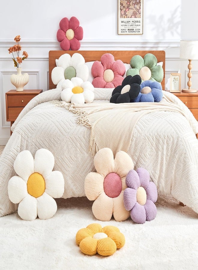 Mepherl Flower Throw Pillow,Sage Green Flower Shaped Pillow Decorative Throw Pillows for Sofa, Couch,Bed,15.7'' Soft Daisy Pillow Floor Seating Cushion for Home Decor - Image 4