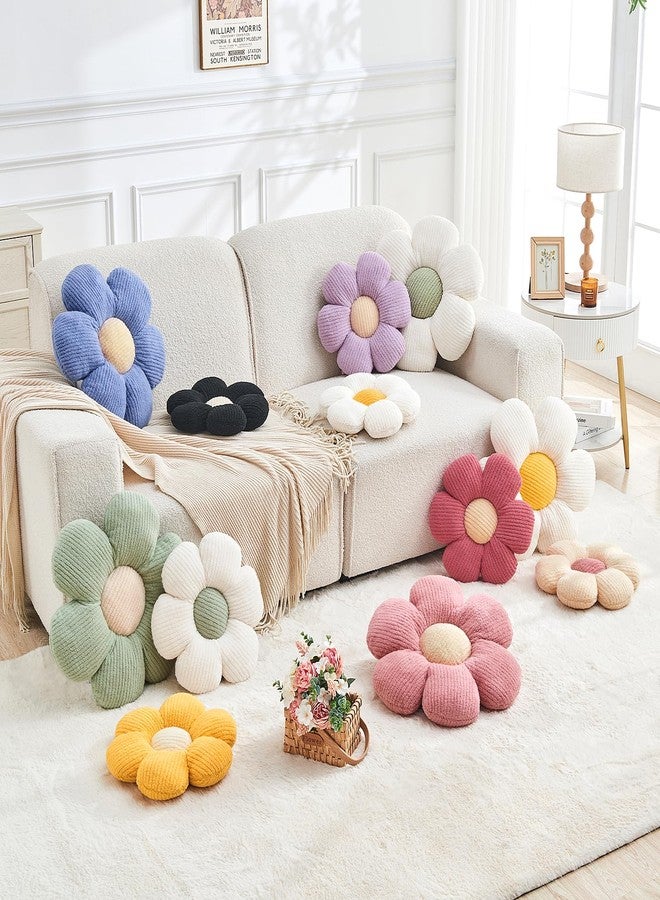 Mepherl Flower Throw Pillow,Sage Green Flower Shaped Pillow Decorative Throw Pillows for Sofa, Couch,Bed,15.7'' Soft Daisy Pillow Floor Seating Cushion for Home Decor - Image 3