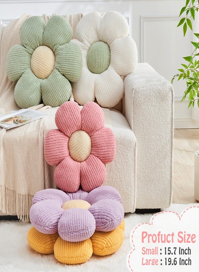 Mepherl Flower Throw Pillow,Sage Green Flower Shaped Pillow Decorative Throw Pillows for Sofa, Couch,Bed,15.7'' Soft Daisy Pillow Floor Seating Cushion for Home Decor - Image 5