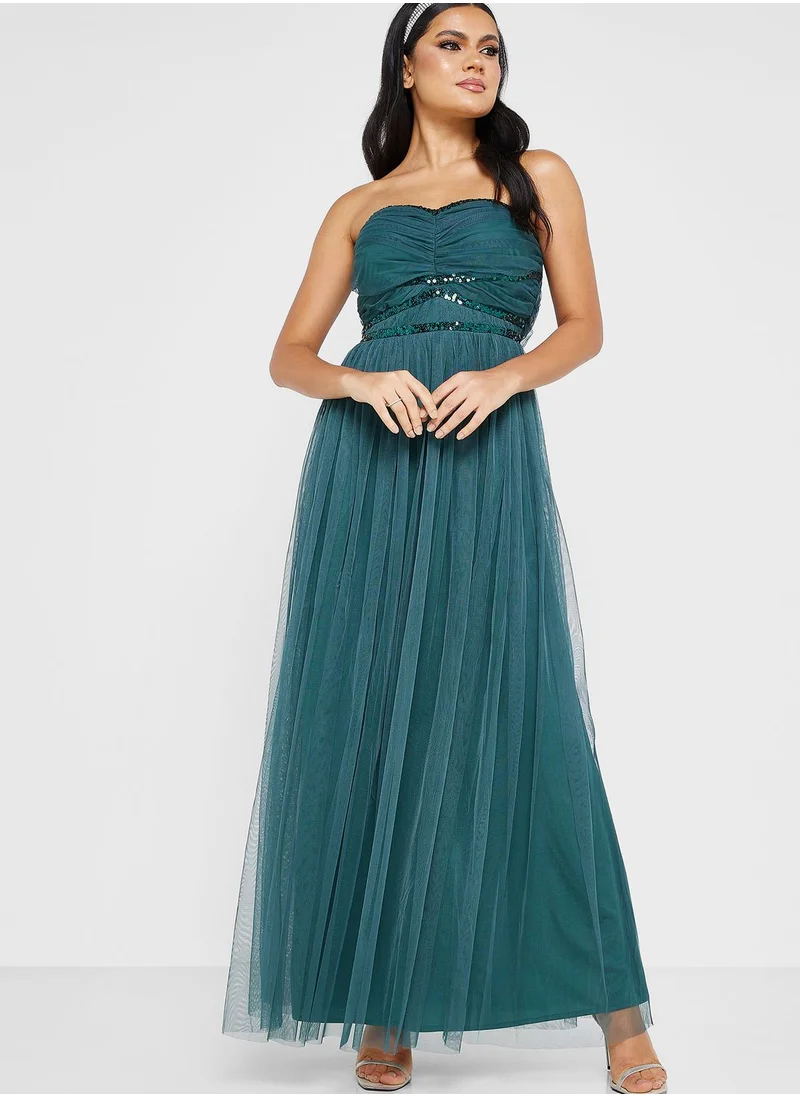 Anaya With Love Bardot Embellished Dress