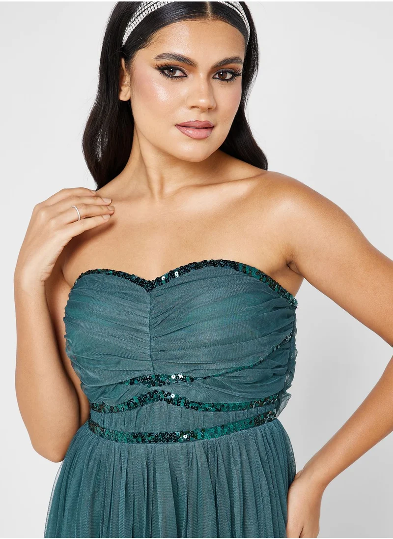 Anaya With Love Bardot Embellished Dress