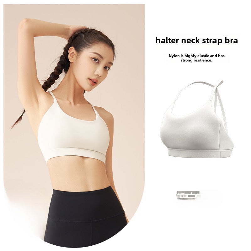 Seamless Sports Bra Yoga Fitness Crop Top White  - Image 1