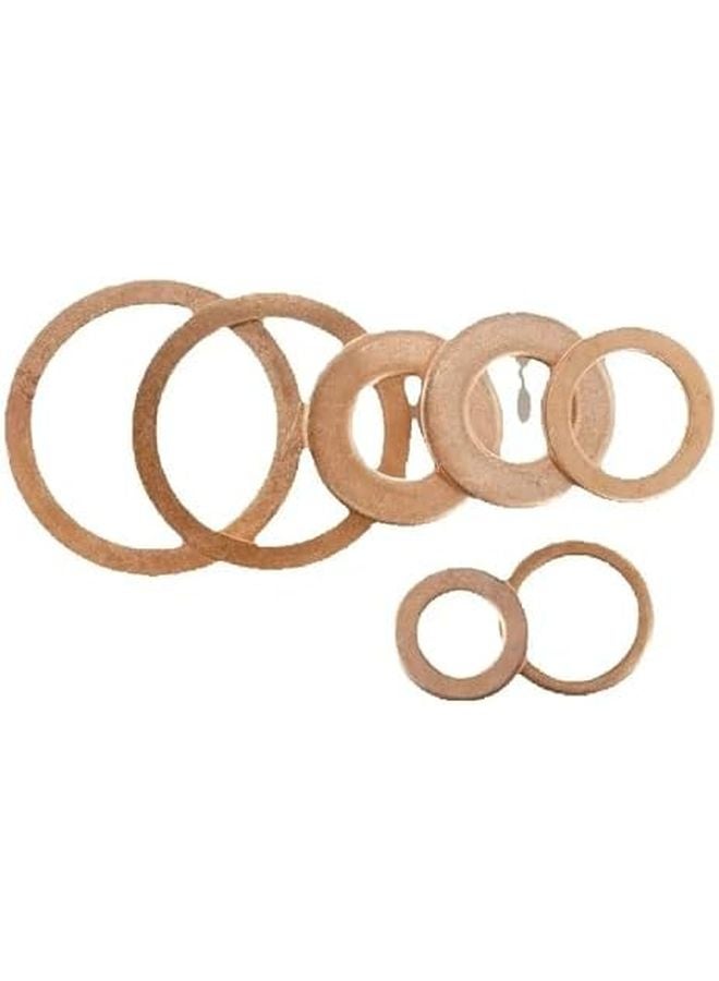 M18xOD22X1 5mm Solid Pure Copper Washer Gasket O Ring Sealing Spacer Kit 5Pcs - Image 3