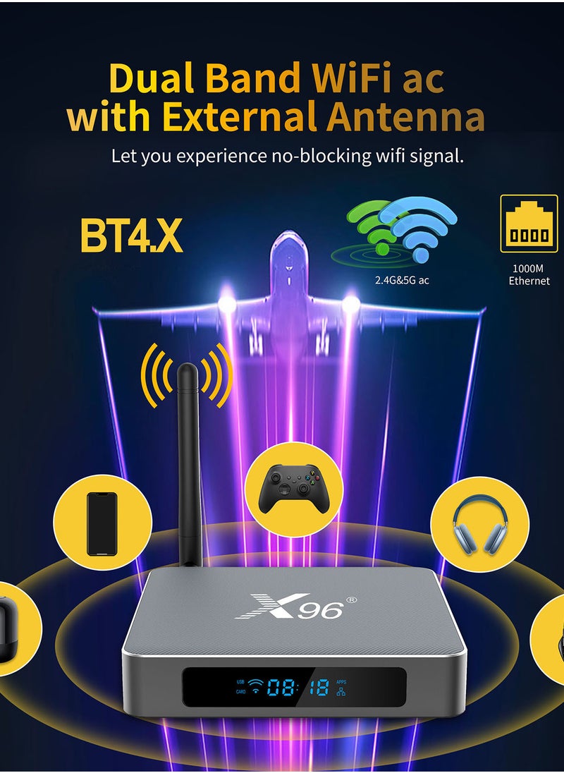Generic - X96 X9 Android 9.0 Smart TV Box Amlogic S922X 4GB / 32GB 2.4G u0026 5G WiFi 1000M LAN 4K Media Player H.265 VP9 Decoding with Voice Remote Control - Image 1