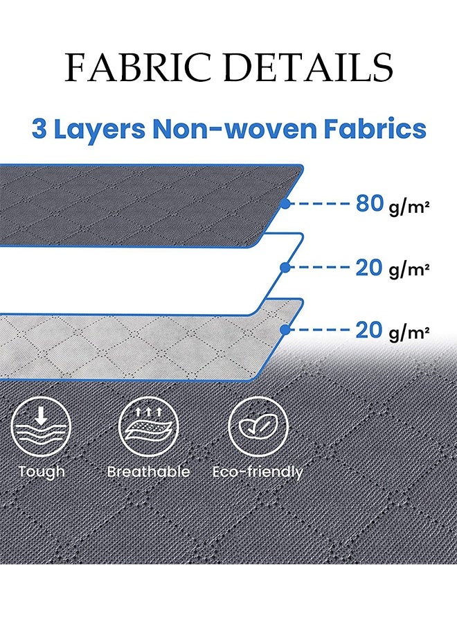 DUNISO 3 Pcs Large Storage Bags，Clothes Organizer with Handles and Zippers，Heavy-Duty Foldable Organizers with Visualization Window，Breathable and Moisture-proof，for Storing Duvet Covers, Blankets, Clothing, and Household Items - Image 3