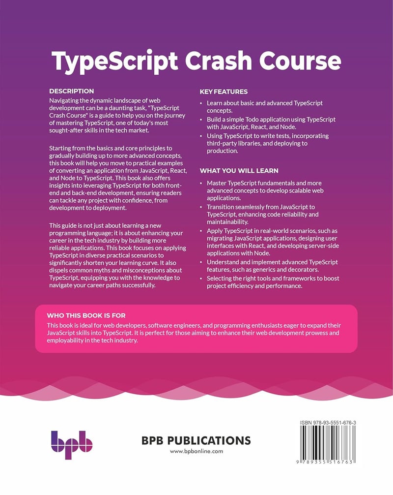 TypeScript Crash Course: A hands-on guide to building safer and more reliable web applications - Image 2