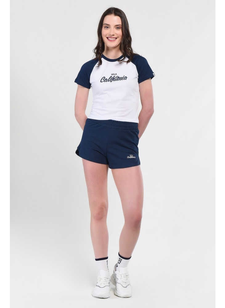 Courtney Navy Blue Knitted Shorts Printed Women's Knitted Shorts - pzsku/Z88EF51831BC6FD92B153Z/45/_/1725789796/73970af5-ad7e-4fa6-9f1c-e4a902962fc2