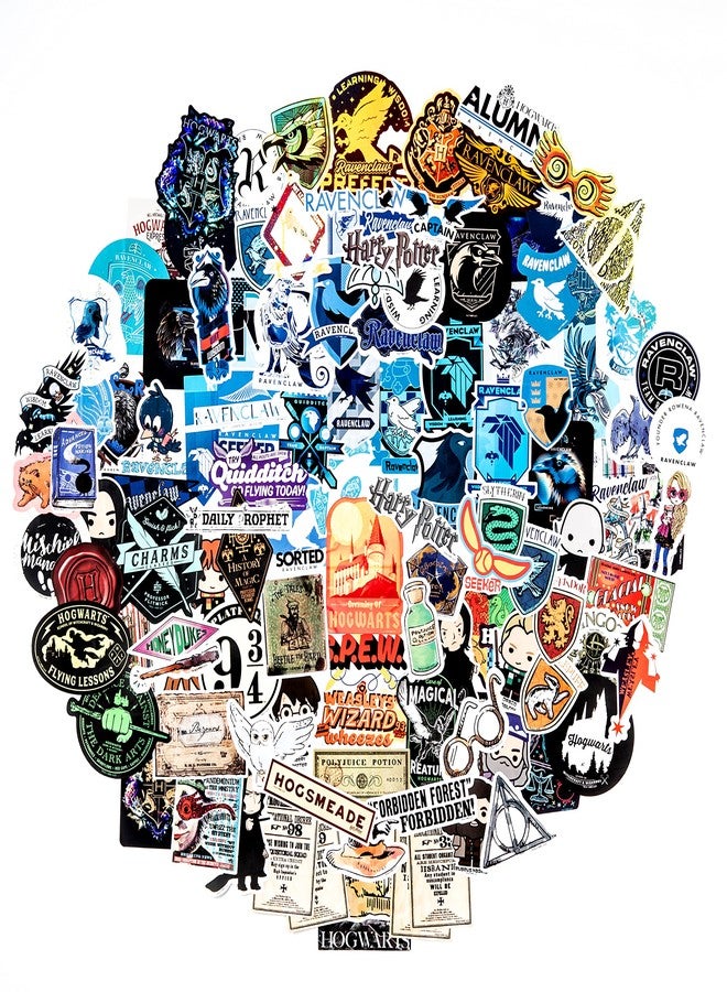 Conquest Journals Harry Potter Ravenclaw Vinyl Stickers, Unique Stickers Including Holograms, Waterproof and UV Resistant, Great for All Your Gadgets, Potterfy All The Things (120 Pack Variety Bundle) - Image 1
