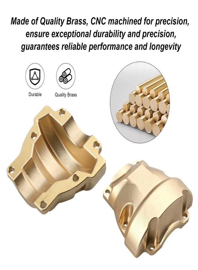 Hobbypark Brass Axle Diff Cover Differential Heavy Weight (Front & Rear) for Redcat Gen8 Scout II 1/10 RC Crawler Car (2-Pack) - Image 2