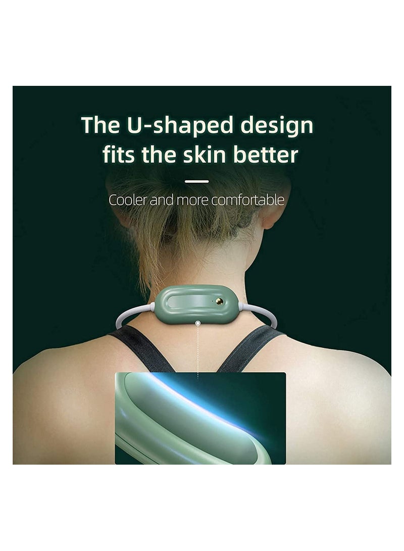 SYOSI مروحة عنق USB قابلة للحمل، مروحة طوق قابلة لإعادة الشحن، مروحة رياضية صغيرة ومحمولة، مروحة مبردة بسعة 2000 مللي أمبير، 3 سرعات قابلة للتعديل للسفر في الهواء الطلق  - Image 5