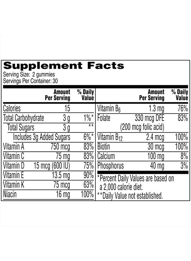 ONE A DAY فيتامينات متعددة للمراهقين من ون أ داي له، جوميز فيتامينات مضغية مع فيتامين أ، ج، د، هـ وزنك لدعم صحة المناعة، الطاقة البدنية والمزيد، 60 حبة - Image 4