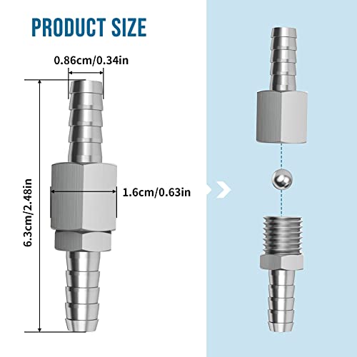 Alpha Rider Fuel Tank Vent Rollover Valve, Alpha Rider 304 Stainless Steel Breather Rollover Vent Valve For Kawasaki KRX 1000 With Steel Ball - Image 4