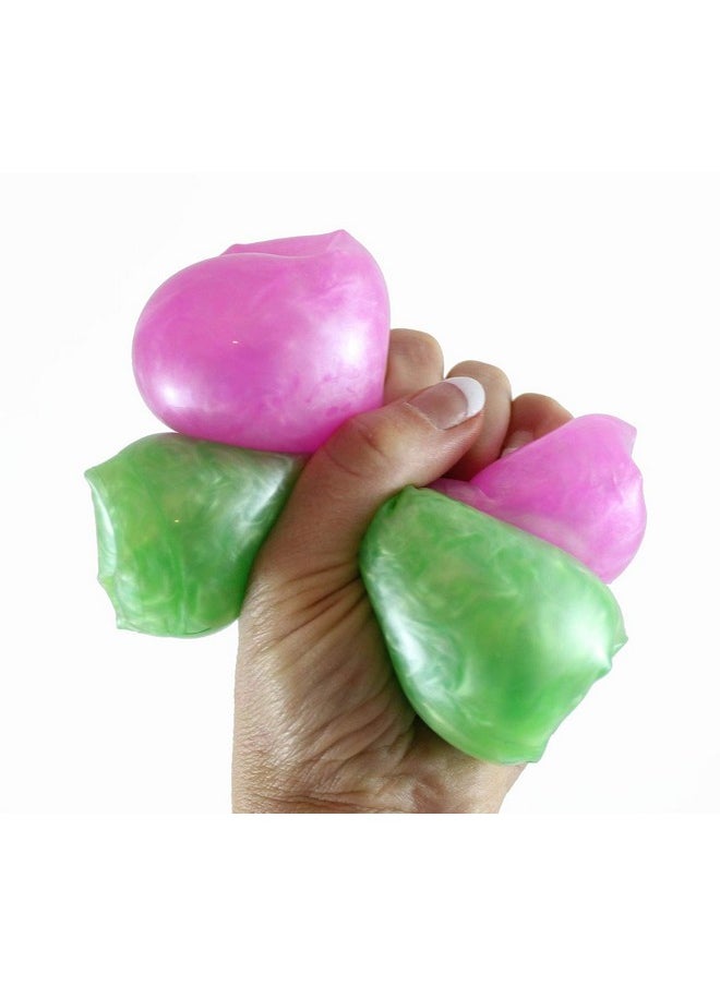 Curious Minds Busy Bags - Set Of 2 Large Pearl Swirling Water Trick Snake Stress Toy Slippery Tricky Wiggly Wiggler Tube Squishy Wiggler Sensory Fidget Ball Can'T Hold (Set Of 2 Random Colors) - Image 1