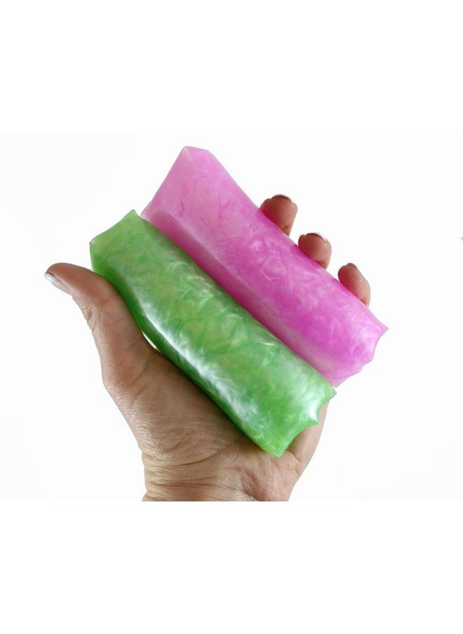 Curious Minds Busy Bags - Set Of 2 Large Pearl Swirling Water Trick Snake Stress Toy Slippery Tricky Wiggly Wiggler Tube Squishy Wiggler Sensory Fidget Ball Can'T Hold (Set Of 2 Random Colors) - Image 1