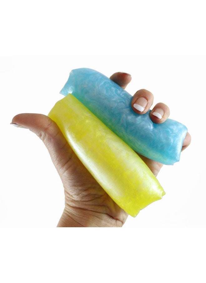 Curious Minds Busy Bags - Set Of 2 Large Pearl Swirling Water Trick Snake Stress Toy Slippery Tricky Wiggly Wiggler Tube Squishy Wiggler Sensory Fidget Ball Can'T Hold (Set Of 2 Random Colors) - Image 1