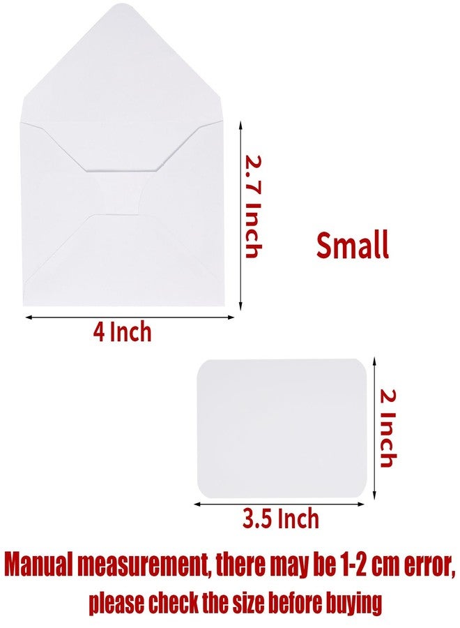 jiebor 100 Sets Small Envelopes with Small Blank Gift Business Card Wedding Invitation Pocket Envelopes for Graduations Wedding Shower Holiday 2.7 x 4 Inch Orange - Image 2