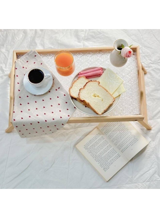 هابي هوم ترابيزة فطار أكريليك 2 في 1 قابلة للطي – سطح أكريليك مقاوم للخدوش مع إطار خشب بامبو متين، حجم 55×35 سم، مثالية للأكل، المذاكرة، العمل على الكمبيوتر المحمول، الدراسة، تناول الإفطار أو الشاي، سهلة التنظيف، خفيفة، ومناسبة للاستخدام اليومي في المنزل أو على الأريكة أو السرير - Image 3