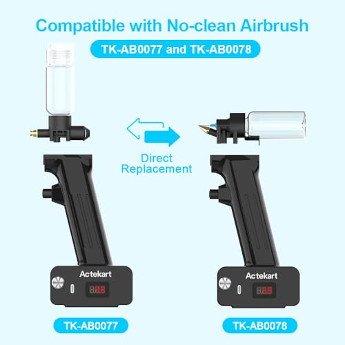 Actekart Airbrush Nozzles and Bottles Kit - 150pc Disposable Needles (0.2, 0.3, 0.5mm) with 3 Paint Bottles & 1 Spray Module | Compatible with TK-AB0077/TK-AB0078 No-Clean Airbrush - Image 2
