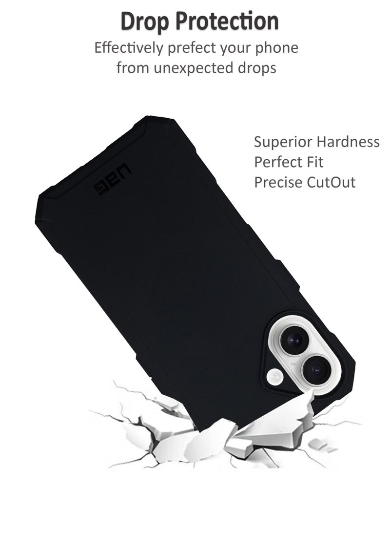 Waldic Apple iPhone 16 Premium UAG Case | Premium Silicone  Case Cover Designed for Apple iPhone 16 | Apple iPhone 16 Case Camera and Drop Protection Thin Protective Back Cover Case for Apple iPhone 16 - Black - Image 4