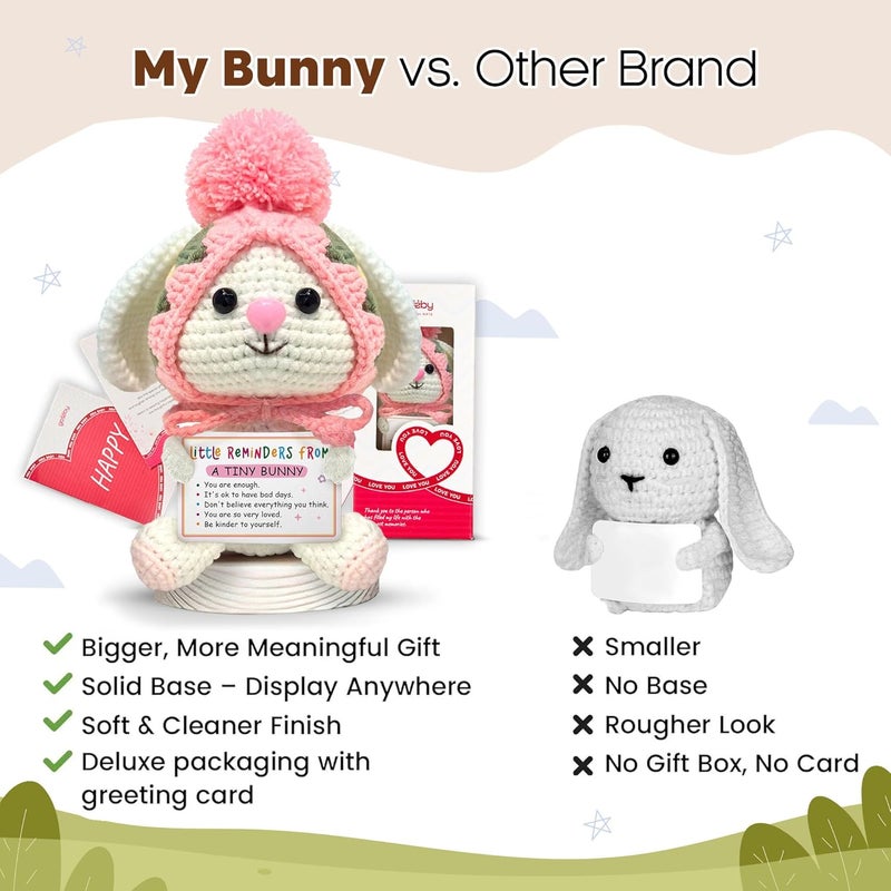 Gossby غزل بنموذج “Gossby Positive Bunny” – تذكيرات صغيرة من أرنب صغير… هدية ملهمة للنساء، مناسبة لعيد الميلاد أو عيد الميلاد أو لتقديم الدعم العاطفي، أو كهدية تحمل طاقة إيجابية للأصدقاء أو الزملاء في العمل أو المعلمين أو الأمهات. - Image 2