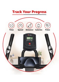 PowerMax Fitness BS-151 Home Use Group Bike/Spin Adjustable, LCD Display, 6KG Flywheel, Anti-Slip Pedals, with Mobile Holder and Easy Transport Wheels  - Image 5